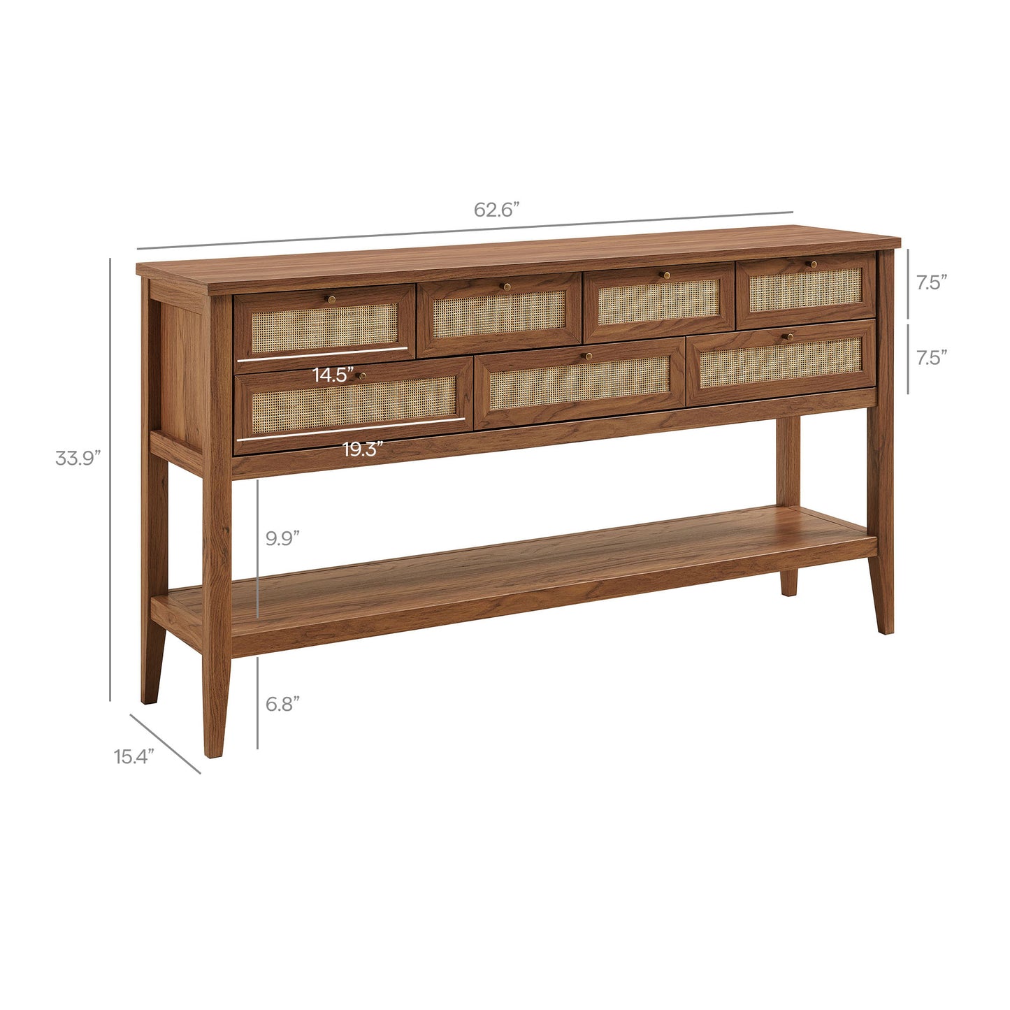Soma 62 Inch Rattan Console Table by Modway