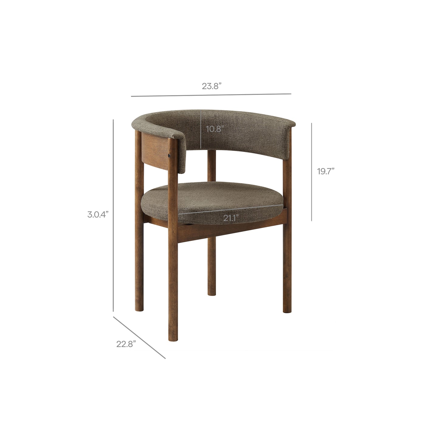 Clea Curved Upholstered Dining Chairs Set Of 2 by Modway