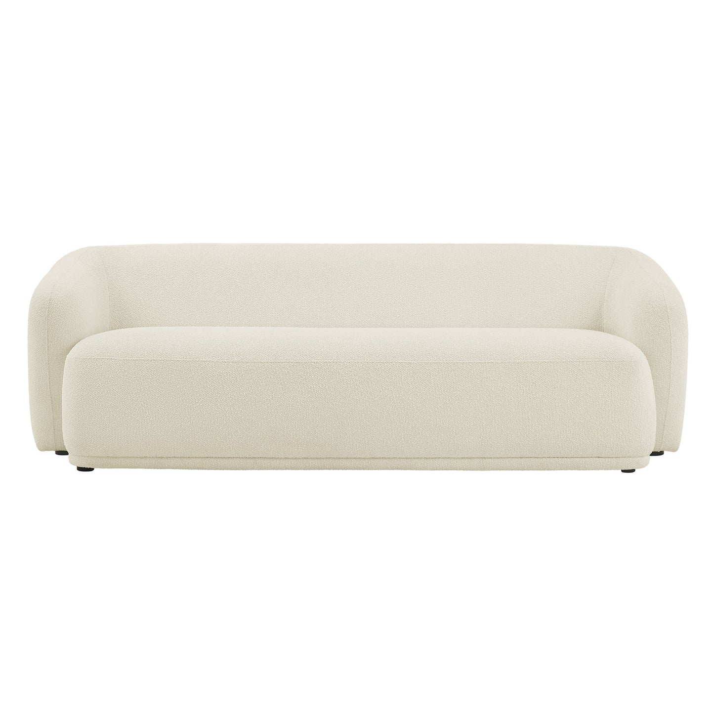 Ketra Round Faux Shearling Ottoman Footstool by Modway