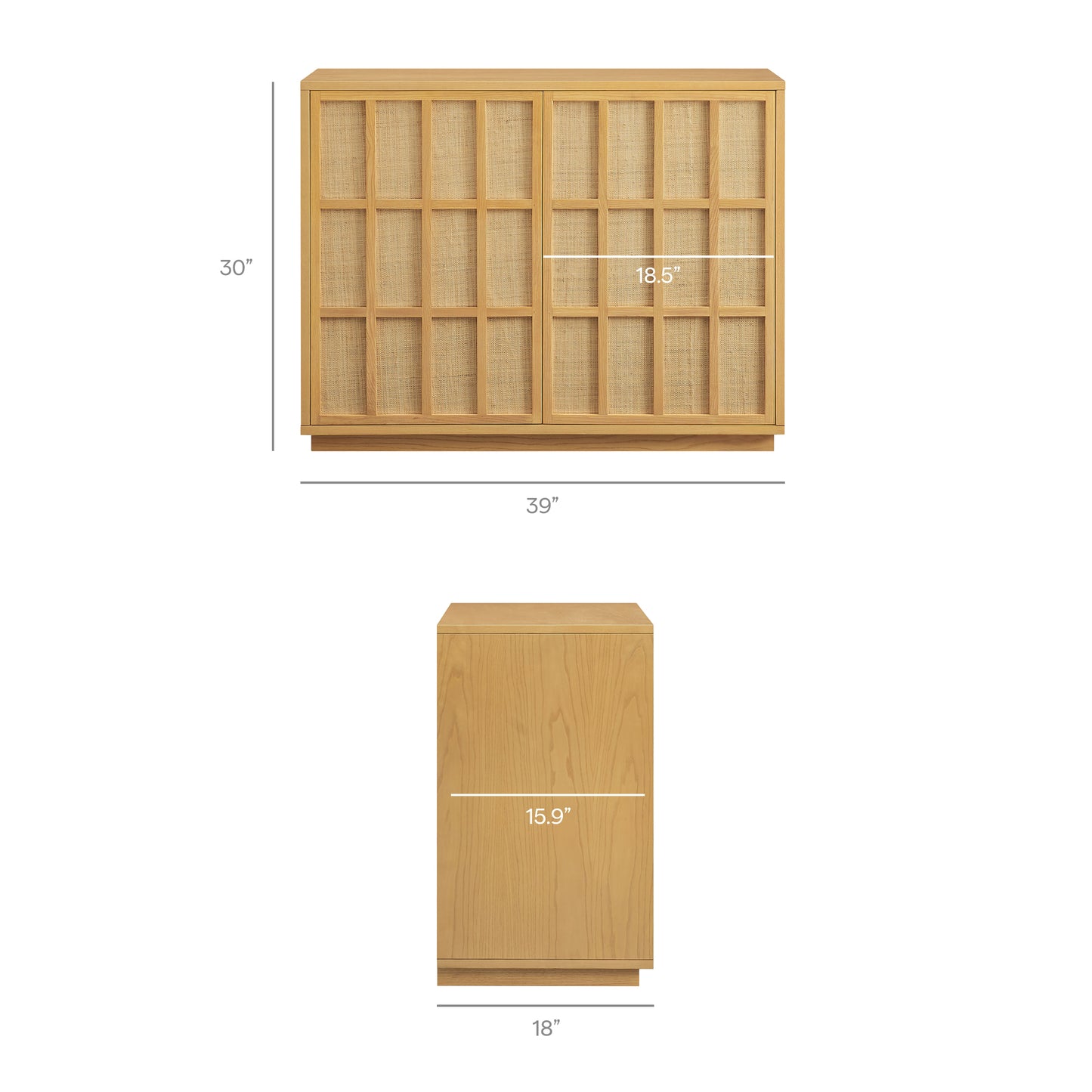 Aiko 39 Inch Japandi Accent Cabinet by Modway