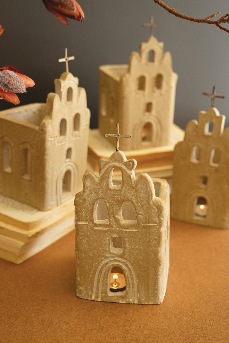 Clay San Antonio Mission Luminary By Kalalou