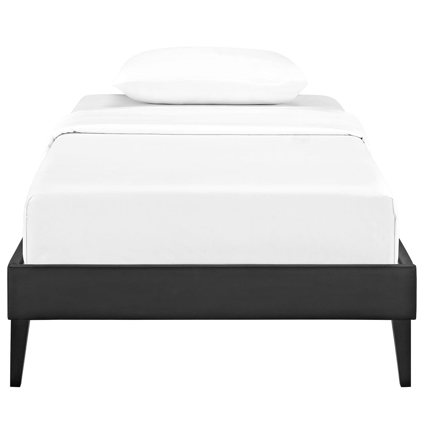 Sharon Vinyl Twin Bed Frame with Squared Tapered Legs by Modway | Beds | Modishstore - 5