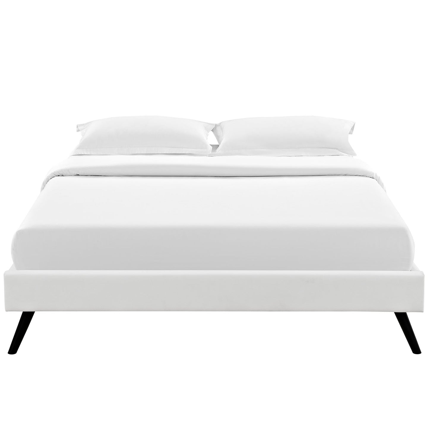 Modway Helen Vinyl Full Bed Frame with Round Splayed Legs