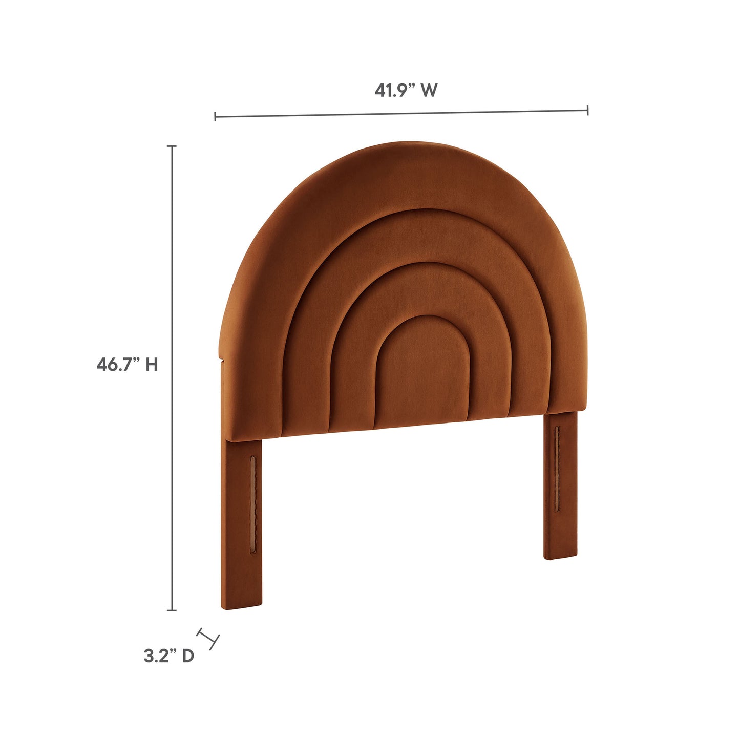 Solana Arched Performance Velvet Twin Headboard by Modway | Headboards | Modishstore - 35