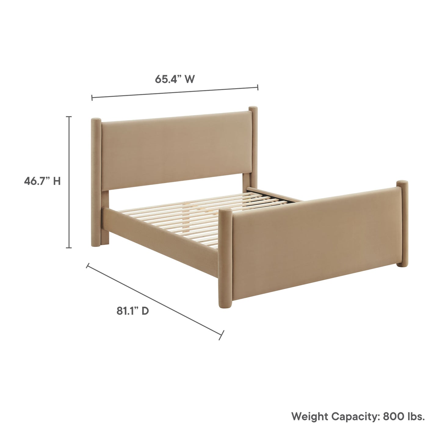 Rael Performance Velvet Full Platform Bed by Modway | Beds | Modishstore - 36