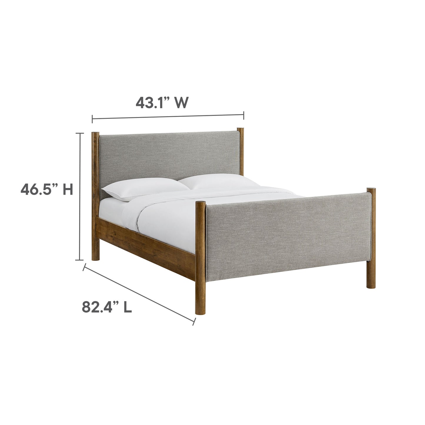 Maven Full Size Fabric Upholstered Platform Bed by Modway | Beds | Modishstore - 36