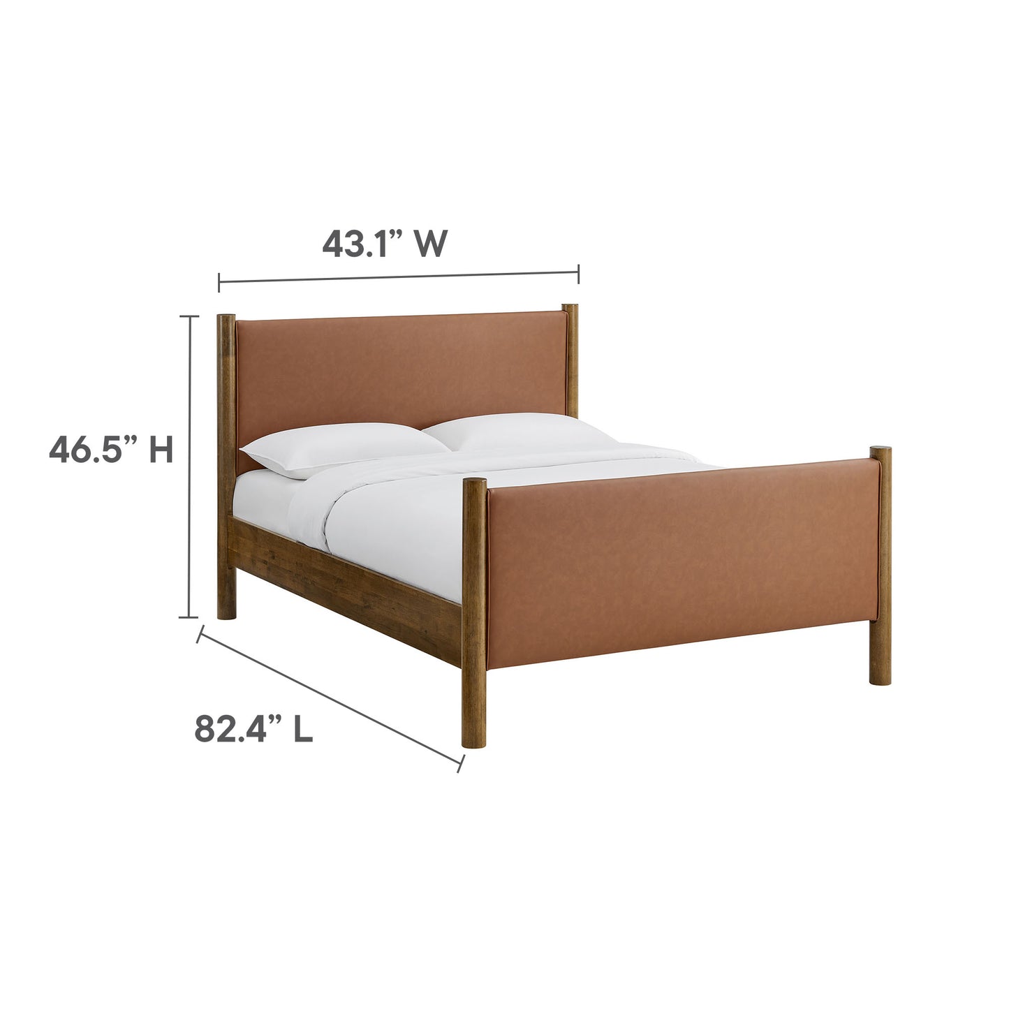 Maven Full Size Vegan Leather Upholstered Platform Bed by Modway | Beds | Modishstore - 18