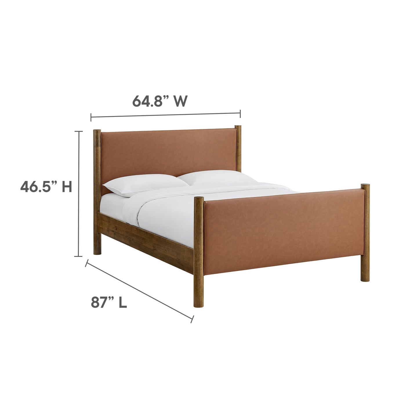 Maven Queen Size Vegan Leather Upholstered Platform Bed by Modway | Beds | Modishstore - 18