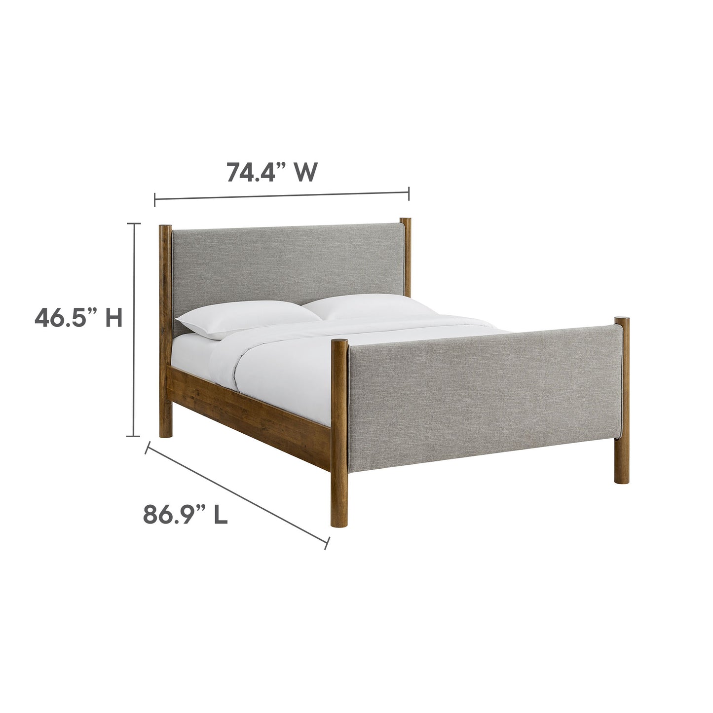 Maven King Size Fabric Upholstered Platform Bed by Modway | Beds | Modishstore - 36