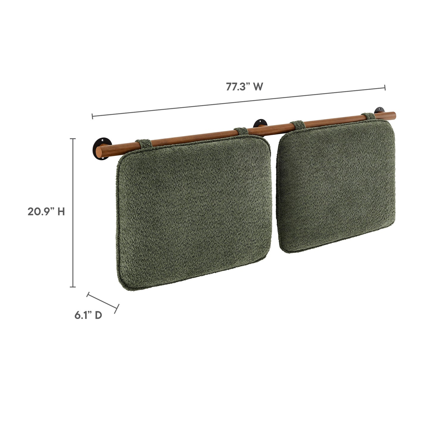 Anela Wall-Mounted Chenille Upholstered King Size Headboard by Modway | Headboards | Modishstore - 32