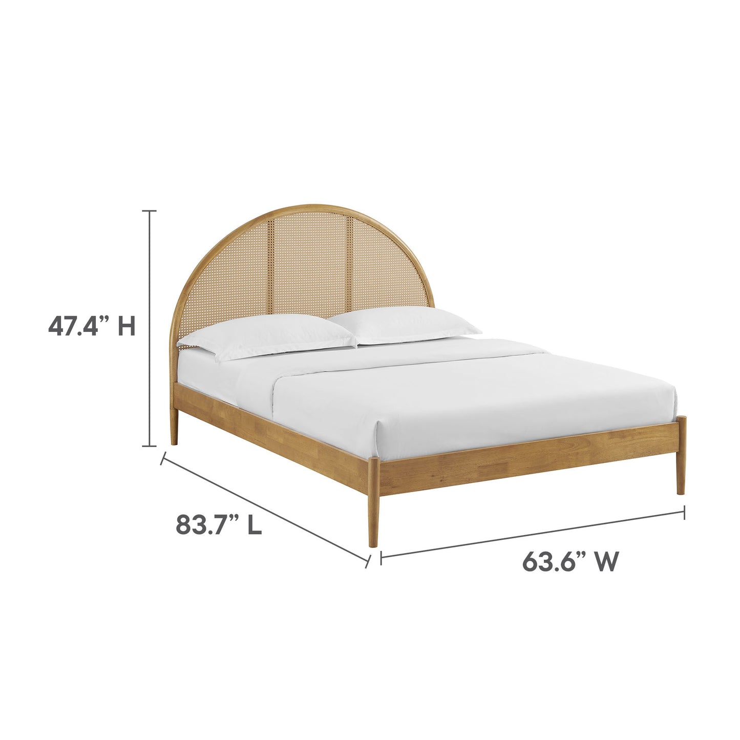 Odette Queen Arched Rattan Cane Platform Bed by Modway | Beds | Modishstore - 20