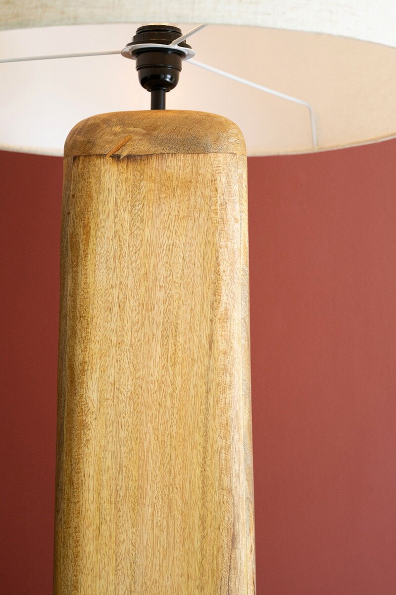 Wooden Floor Lamp With Fabric Shade By Kalalou