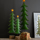 Recycled Iron Christmas Trees On Wood Bases Set Of 3 By Kalalou | Christmas Trees | Modishstore - 2