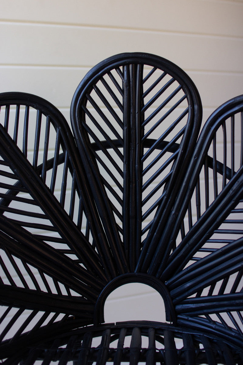 Flower Cane Chair - Black By Kalalou | Accent Chairs | Modishstore - 2