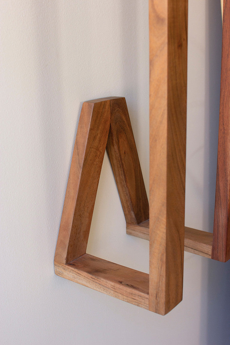 Wooden Wall Towel Rack By Kalalou | Hooks & Racks | Modishstore - 5