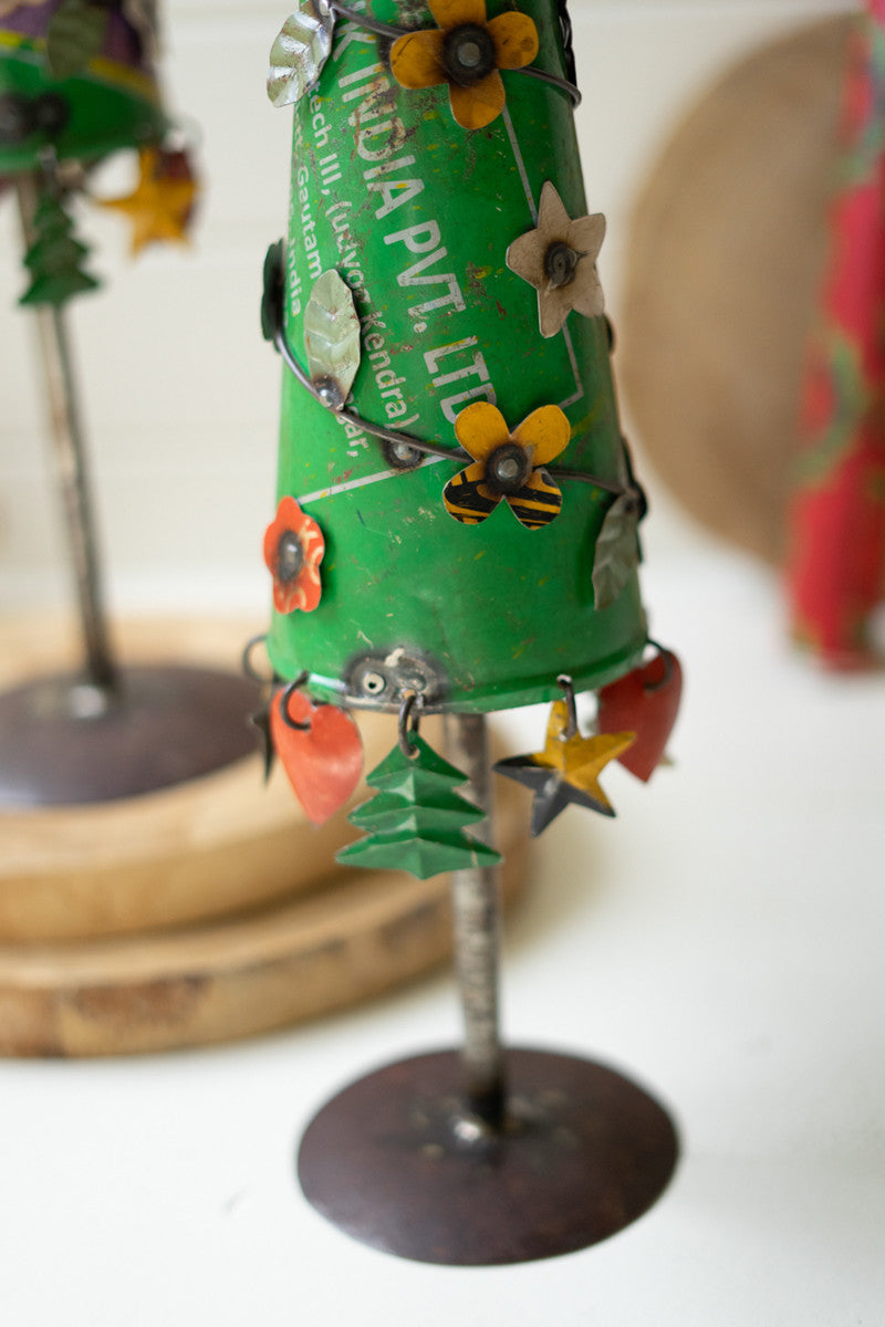 Recycled Iron Christmas Trees Set Of 2 By Kalalou | Christmas Trees | Modishstore - 3
