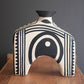 Black And White Paper Mache Vase - Arch By Kalalou | Vases | Modishstore