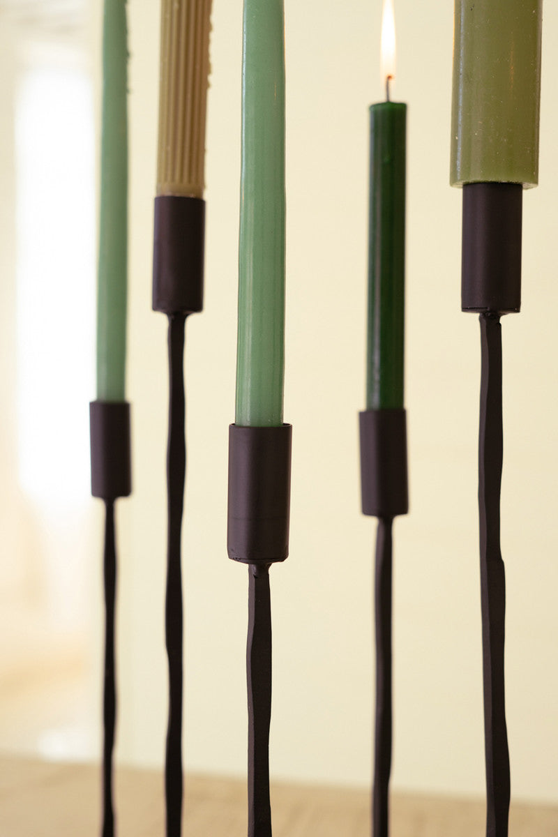 Eleven Forged Iron Taper Candelabra By Kalalou | Candelabra | Modishstore - 3