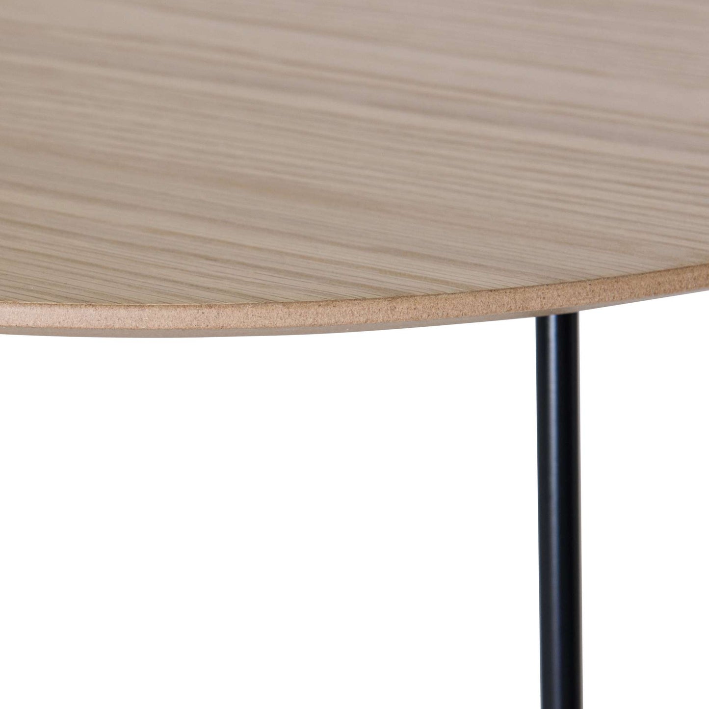 LeisureMod Pemborke Mid Century Modern Round Coffee Table with Wood Top and Powder Coated Iron Frame Accent Table for Living Room and Bedroom | Coffee Tables | Modishstore - 5