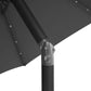 LeisureMod Sierra Modern 9 ft Steel Market Patio Umbrella With Solar Powerd LED & Tilt | Umbrellas | Modishstore - 33