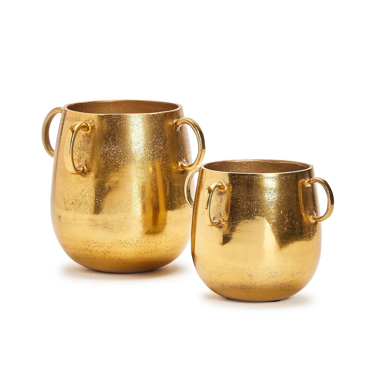 Golden Decorative Round Planters Set Of 4 By Tozai Home | Planters, Troughs & Cachepots | Modishstore - 3