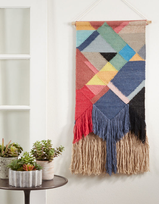 Textured Woven Wall Hanging - 18"x40" - Oblong