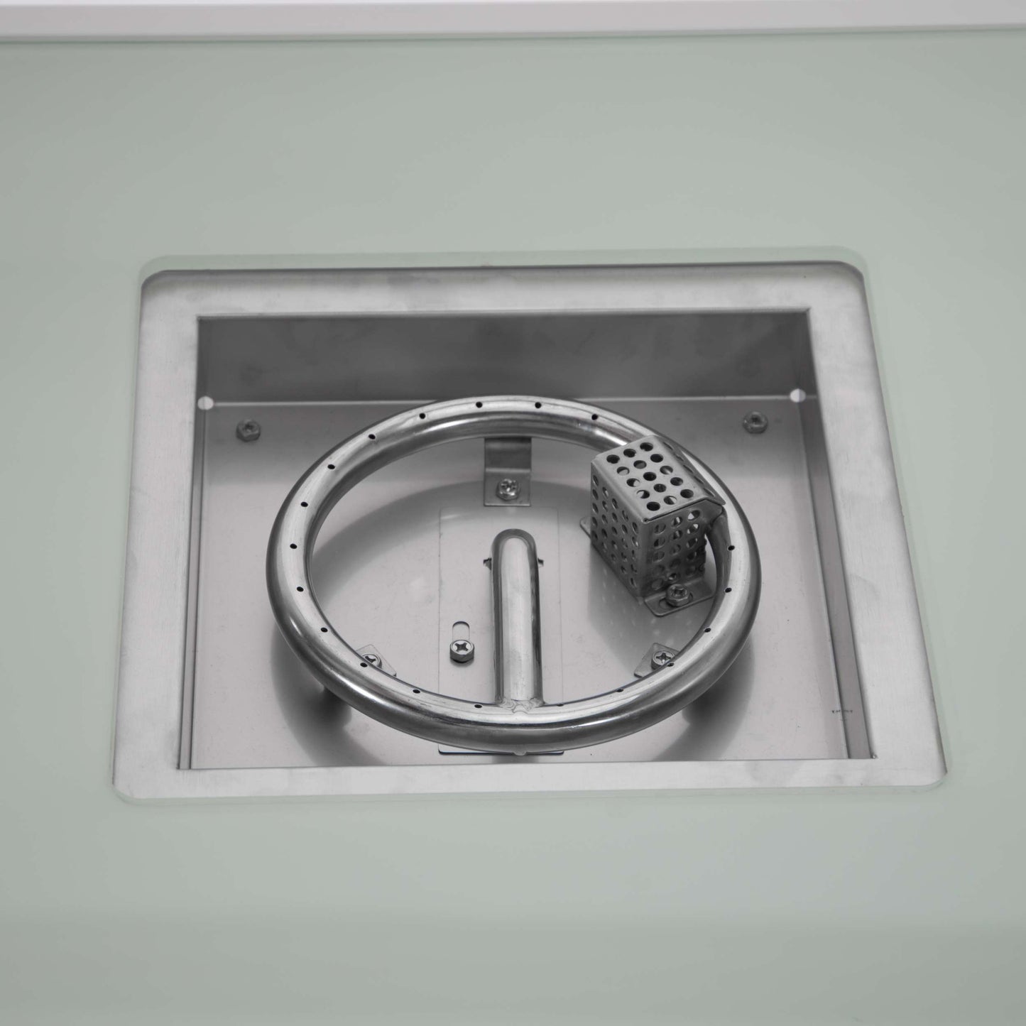 Leisuremod Walbrooke Outdoor Patio Aluminum Square Slats Design Fire Pit Side Table | FIRE PITS | Modishstore - 55