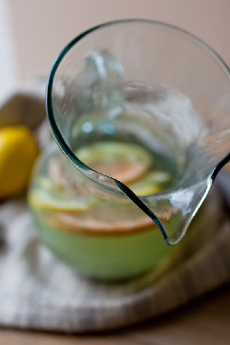 Small Glass Tilted Pitcher (Min 2) By Kalalou | Drinkware | Modishstore - 5