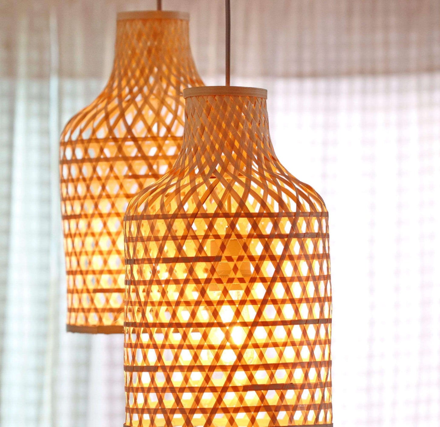 Ka Nok Jun - Bamboo Small Pendant Light By Thaihome | Pendant Lamps | Modishstore - 4