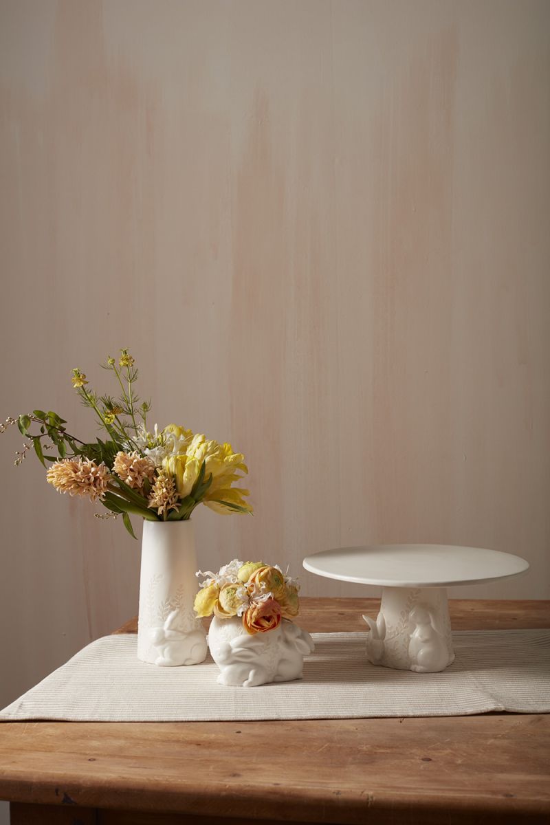 Cottontail Cake Plate 11.75" x 5.25" By Accent Decor | Cake & Tiered Stands | Modishstore - 5