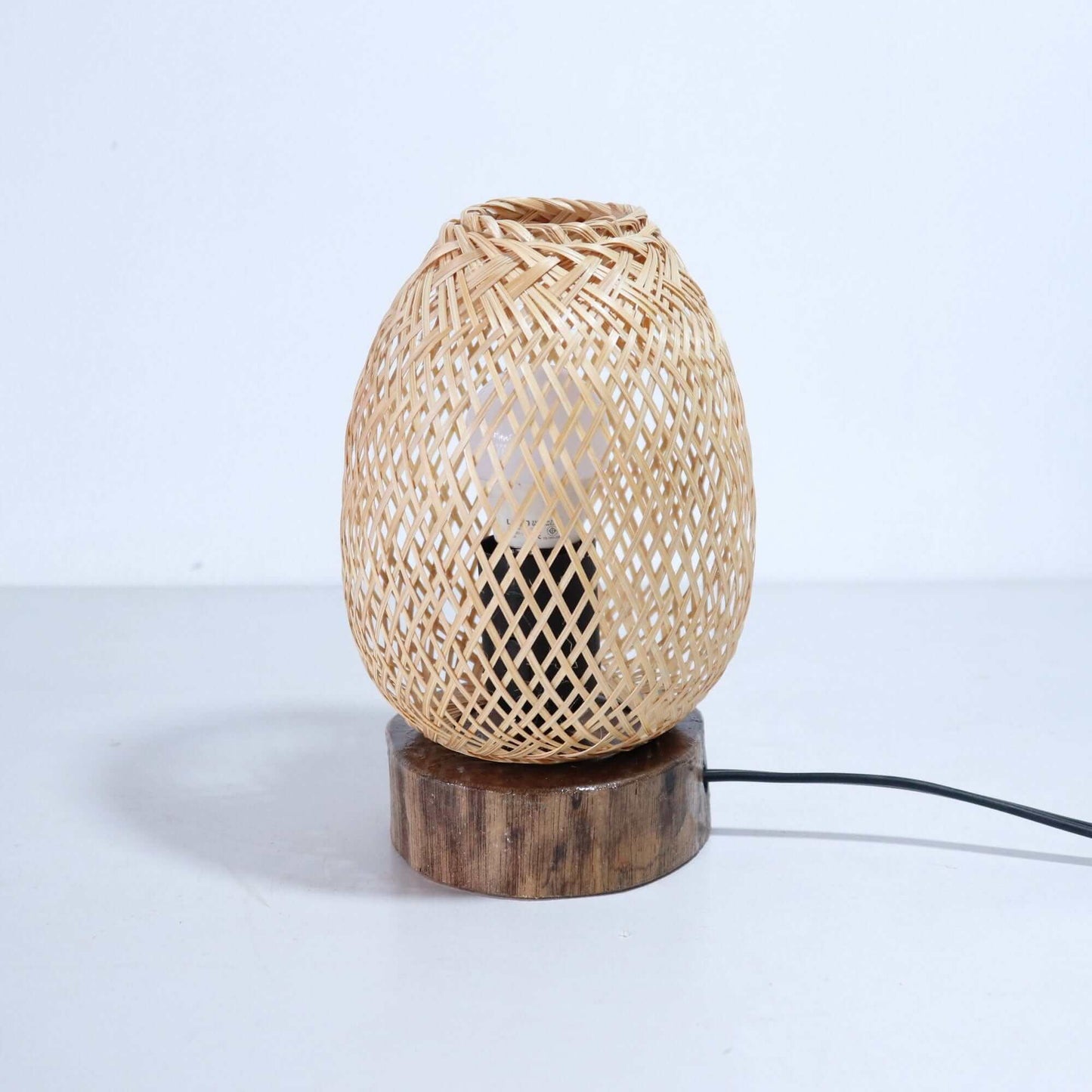 Anan Ta Ya - Boho Bamboo Bedside Lamp By Thaihome | Table Lamps | Modishstore - 5