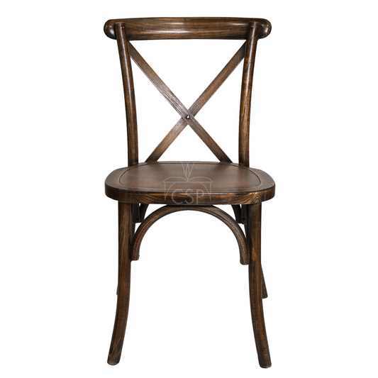 Crossback Dining Chairs, Dark Sedona By CSP