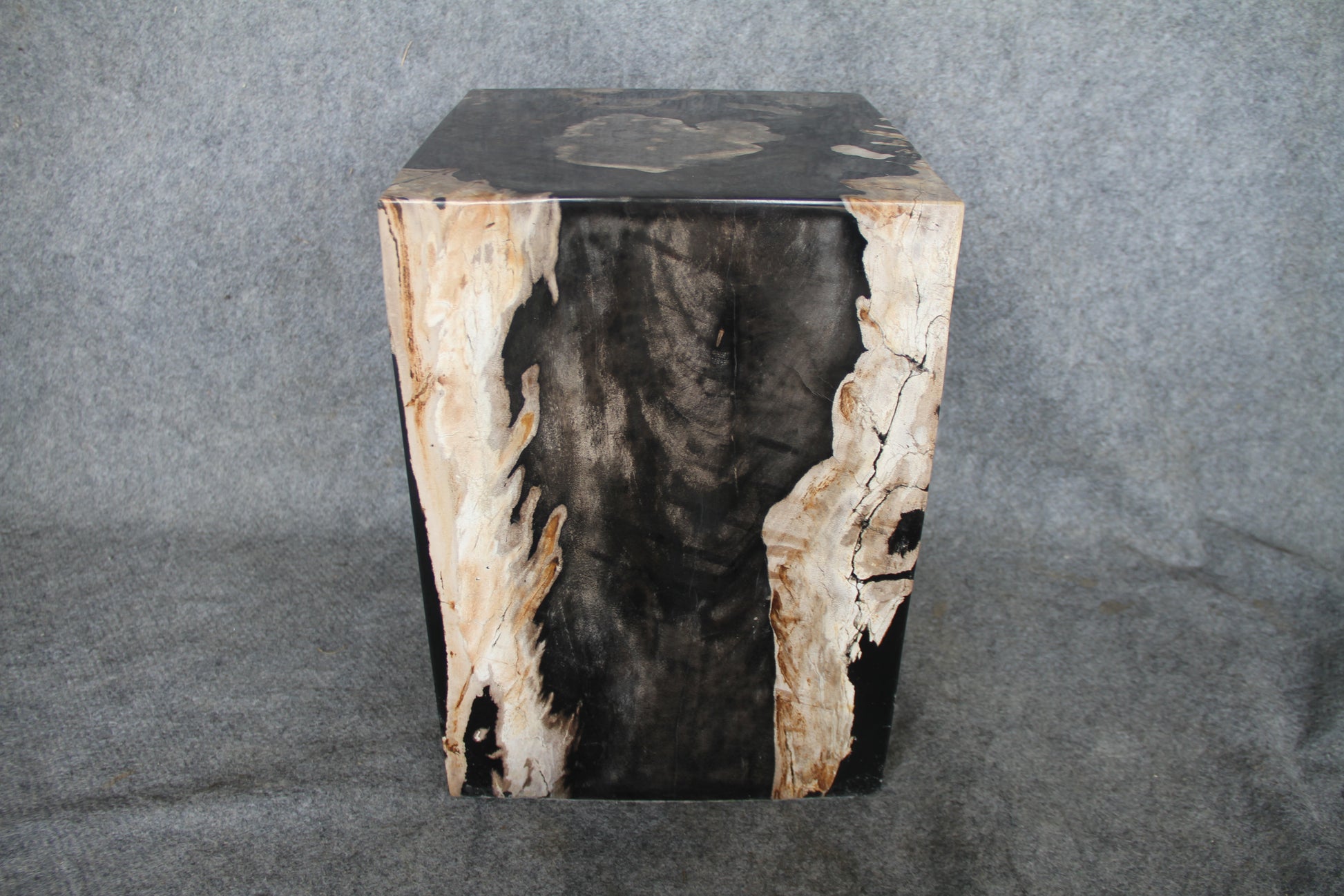 Square Petrified Wood Log Stool 18" x 12" x 12" -0086.19 or 86.19 | Petrified Wood Stools | Modishstore-4