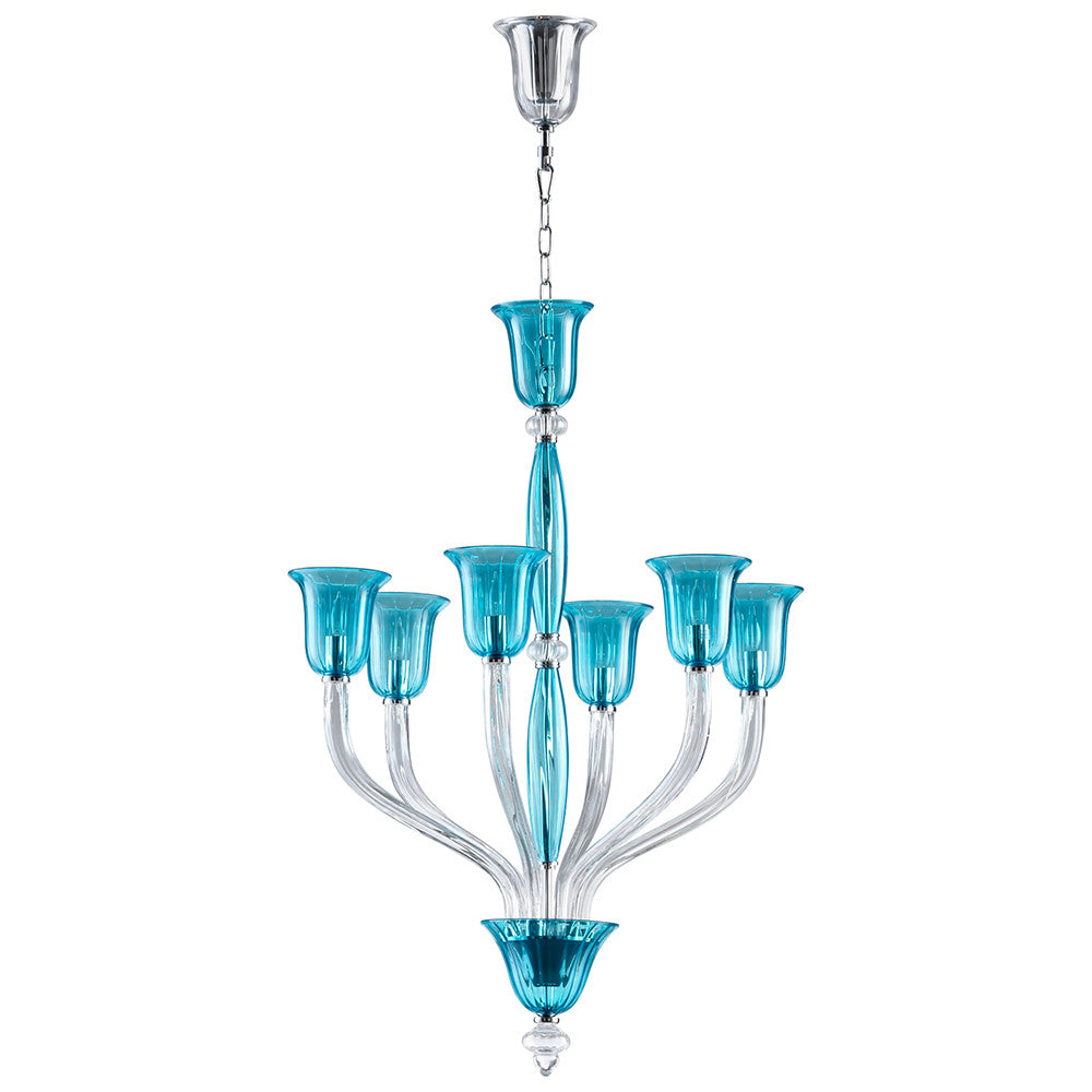 Cyan Design Vetrai Six Light Chandelier | Modishstore | Chandeliers