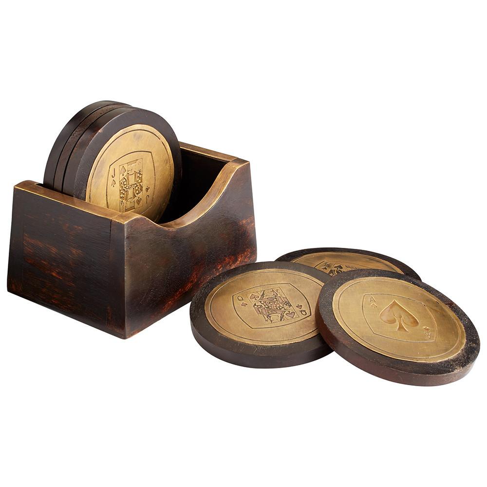 Cyan Design Card Carrying Coasters