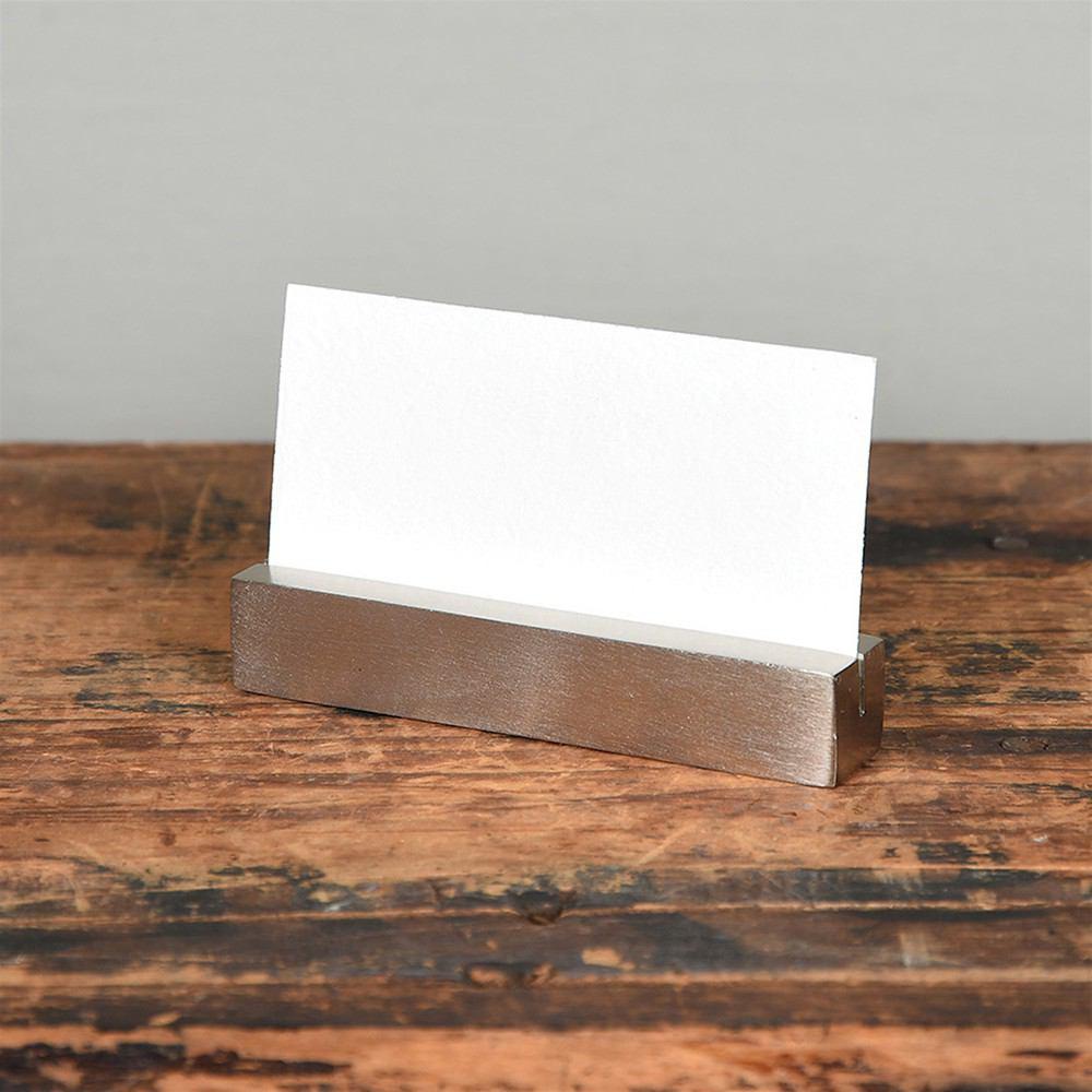 HomArt Cast Iron Rectangle Bar Place Card Holder - Set of 8-8