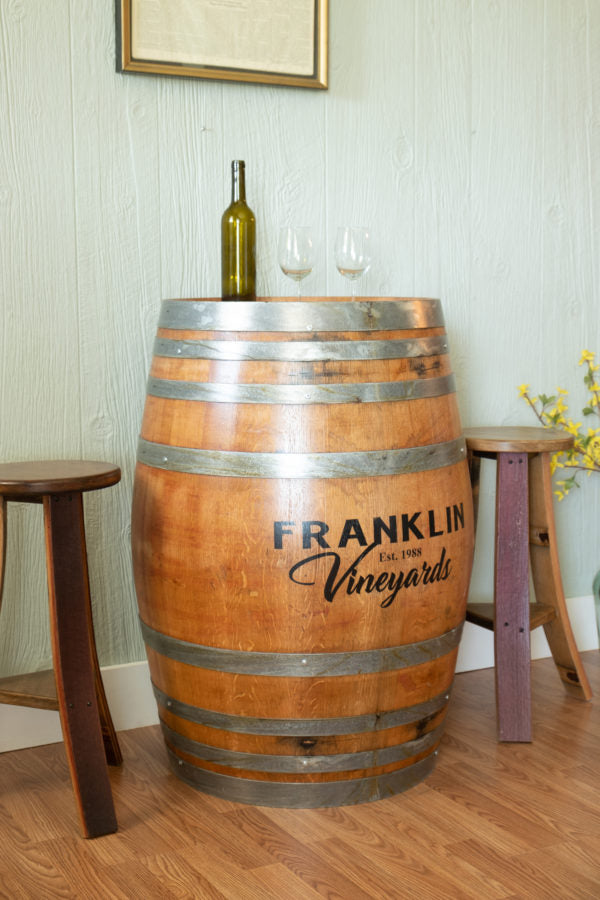 Napa East Personalized Refinished Wine Barrel