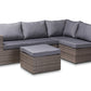 baxton studio pamela modern and contemporary grey polyester upholstered and brown finished 4 piece woven rattan outdoor patio set | Modish Furniture Store-2