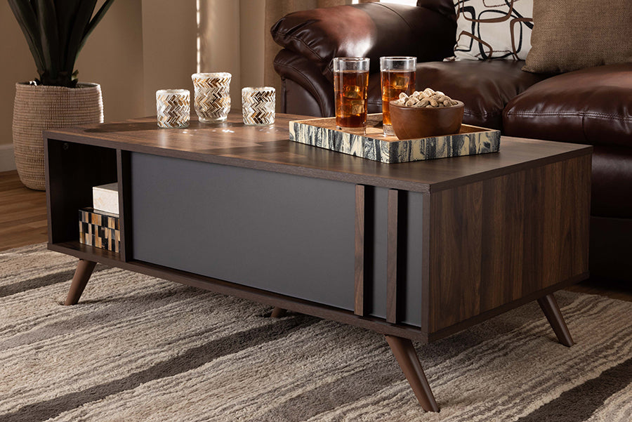 Baxton Studio Naoki Modern and Contemporary Two-Tone Grey and