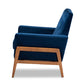 Baxton Studio Perris Mid-Century Modern Grey Velvet Wood Lounge Chair | Lounge Chairs | Modishstore - 15