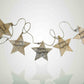 Christmas Star Ornament- String of 5- Silver/Green/Golden/Red-5