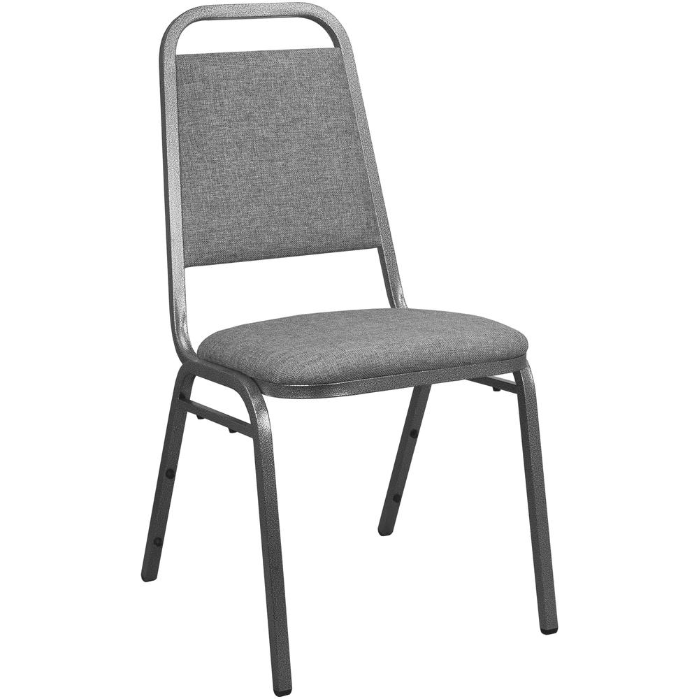 Advantage Charcoal Gray Fabric-Padded Banquet Stackable Chairs By Flash Furniture | Dining Chairs | Modishstore - 1
