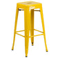 Commercial Grade 30" High Backless Yellow Metal Indoor-Outdoor Barstool With Square Seat By Flash Furniture | Bar Stools | Modishstore - 2