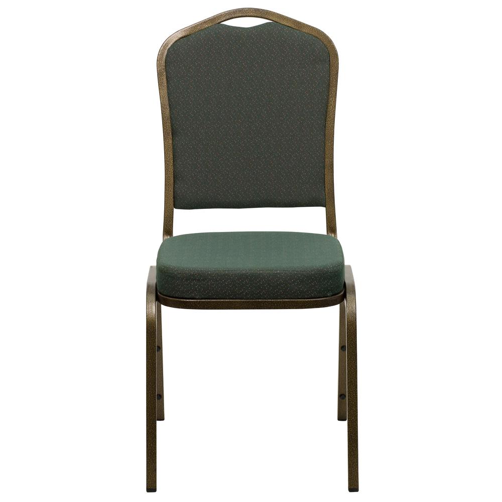 Hercules Series Crown Back Stacking Banquet Chair In Green Patterned Fabric - Gold Vein Frame By Flash Furniture | Side Chairs | Modishstore - 4