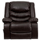 Plush Brown Leathersoft Lever Rocker Recliner With Padded Arms By Flash Furniture | Chairs & Recliners | Modishstore - 4