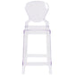Ghost Counter Stool With Tear Back In Transparent Crystal By Flash Furniture | Bar Stools | Modishstore - 4