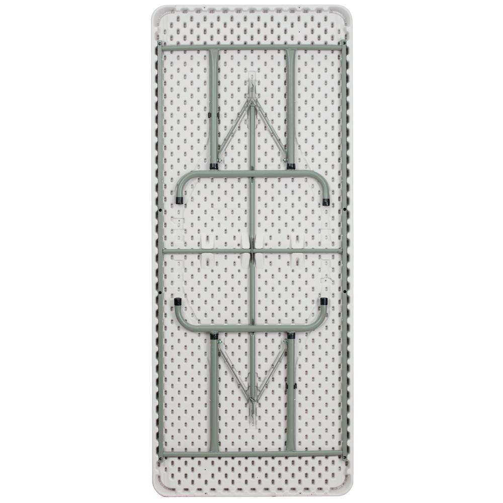 6-Foot Height Adjustable Granite White Plastic Folding Table By Flash Furniture | Outdoor Tables | Modishstore - 4