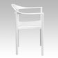 Hercules Series 1000 Lb. Capacity White Plastic Cafe Stack Chair By Flash Furniture | Side Chairs | Modishstore - 2