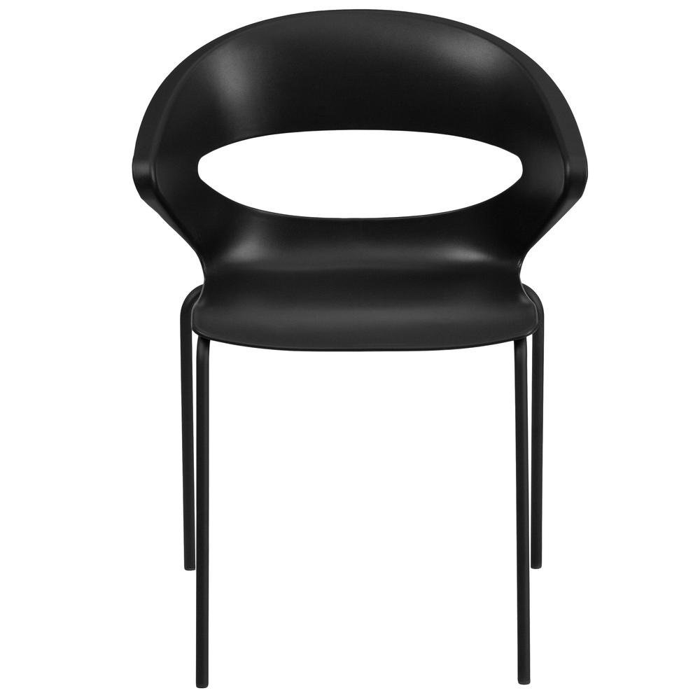 Hercules Series 440 Lb. Capacity Black Stack Chair By Flash Furniture | Side Chairs | Modishstore - 4