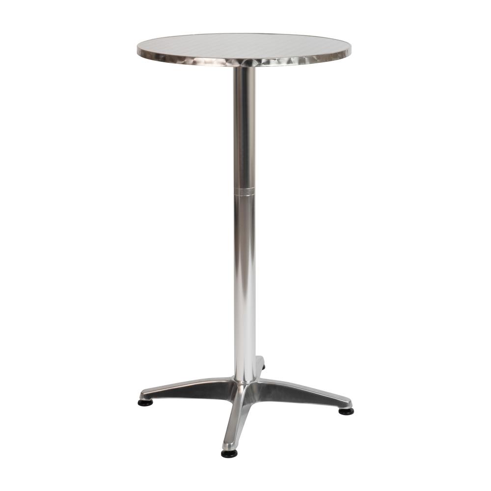 23.5" Round Aluminum Indoor-Outdoor Bar Height Table By Flash Furniture | Bar Tables | Modishstore - 2